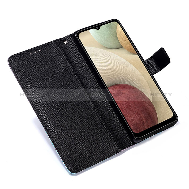Custodia Portafoglio In Pelle Fantasia Modello Cover con Supporto Y03B per Samsung Galaxy A12 Nacho