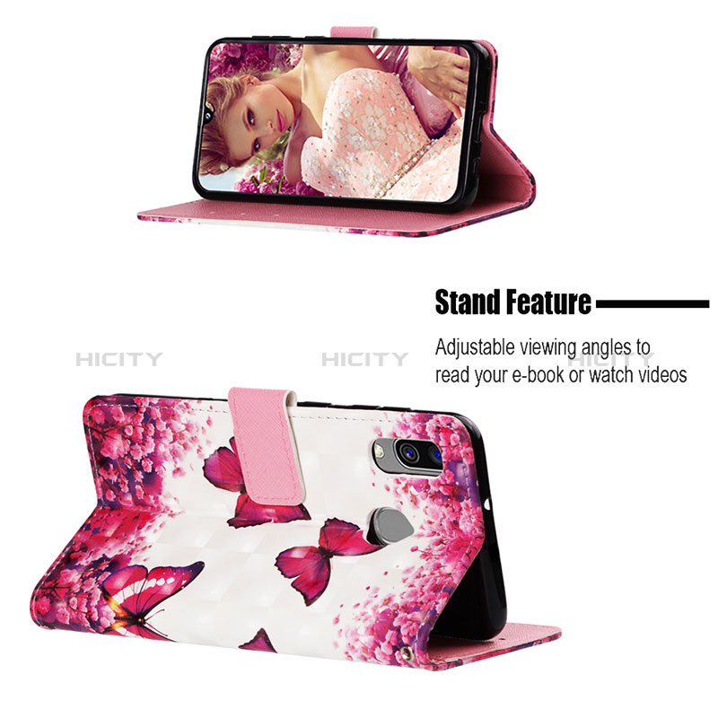 Custodia Portafoglio In Pelle Fantasia Modello Cover con Supporto Y03B per Samsung Galaxy A40