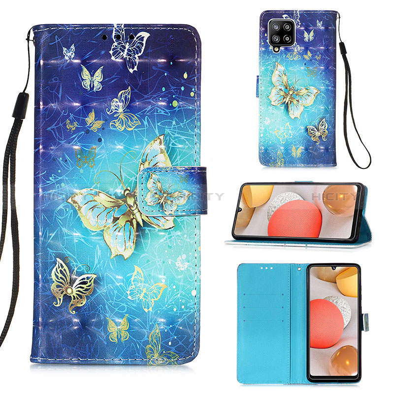 Custodia Portafoglio In Pelle Fantasia Modello Cover con Supporto Y03B per Samsung Galaxy A42 5G