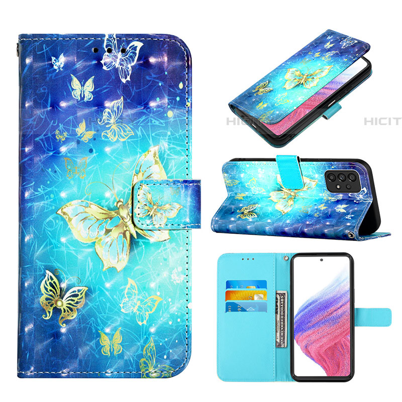 Custodia Portafoglio In Pelle Fantasia Modello Cover con Supporto Y03B per Samsung Galaxy A53 5G