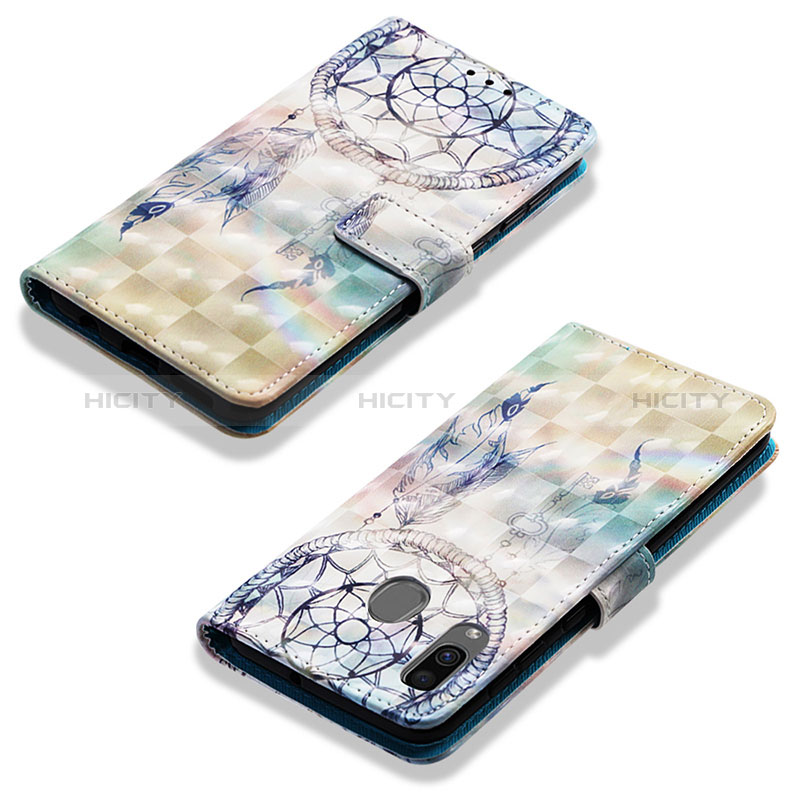 Custodia Portafoglio In Pelle Fantasia Modello Cover con Supporto Y03B per Samsung Galaxy M10S