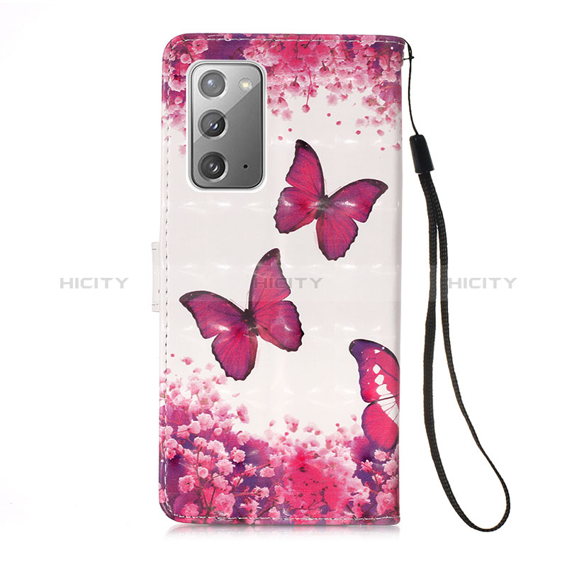 Custodia Portafoglio In Pelle Fantasia Modello Cover con Supporto Y03B per Samsung Galaxy Note 20 5G