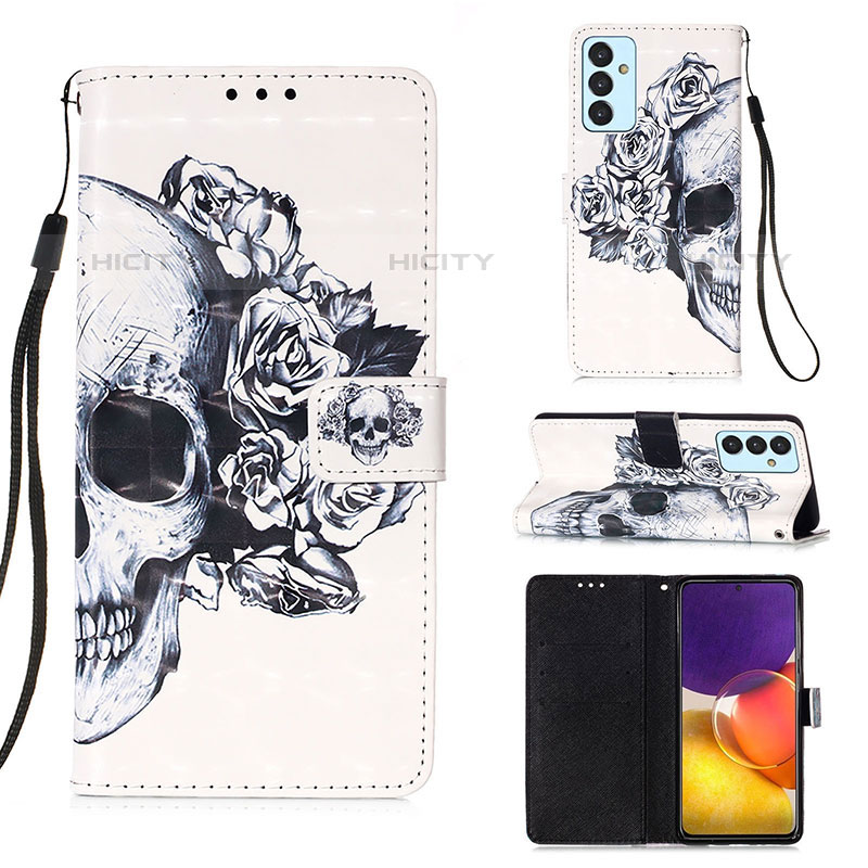 Custodia Portafoglio In Pelle Fantasia Modello Cover con Supporto Y03B per Samsung Galaxy Quantum2 5G