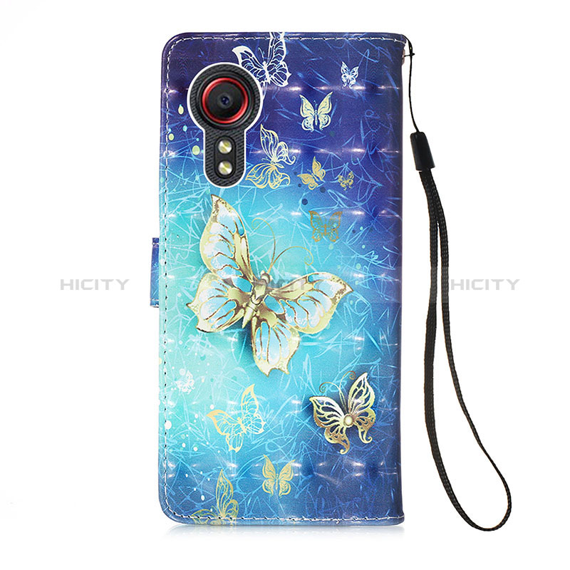 Custodia Portafoglio In Pelle Fantasia Modello Cover con Supporto Y03B per Samsung Galaxy XCover 5 SM-G525F