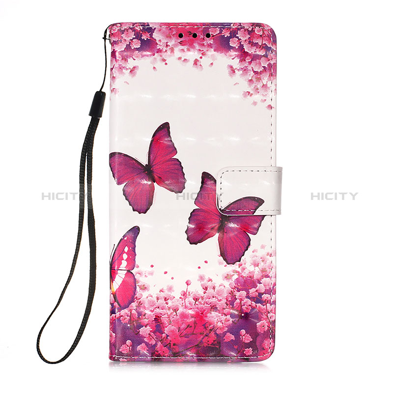 Custodia Portafoglio In Pelle Fantasia Modello Cover con Supporto Y03B per Xiaomi Poco M3 Rosa Caldo