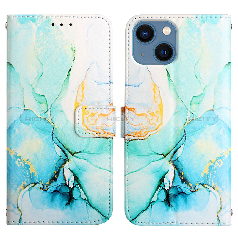 Custodia Portafoglio In Pelle Fantasia Modello Cover con Supporto Y04B per Apple iPhone 13