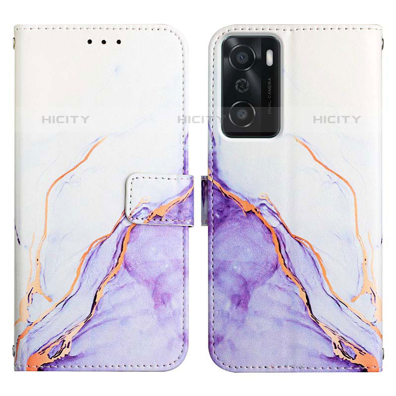 Custodia Portafoglio In Pelle Fantasia Modello Cover con Supporto Y04B per Oppo A55S 5G