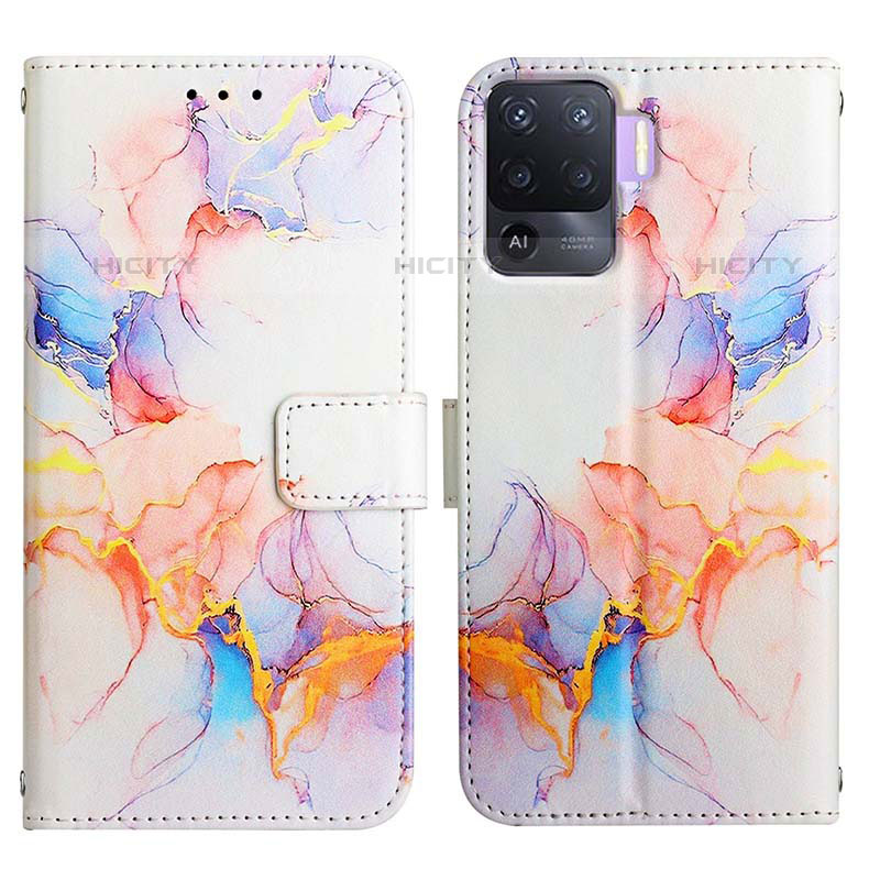 Custodia Portafoglio In Pelle Fantasia Modello Cover con Supporto Y04B per Oppo F19 Pro