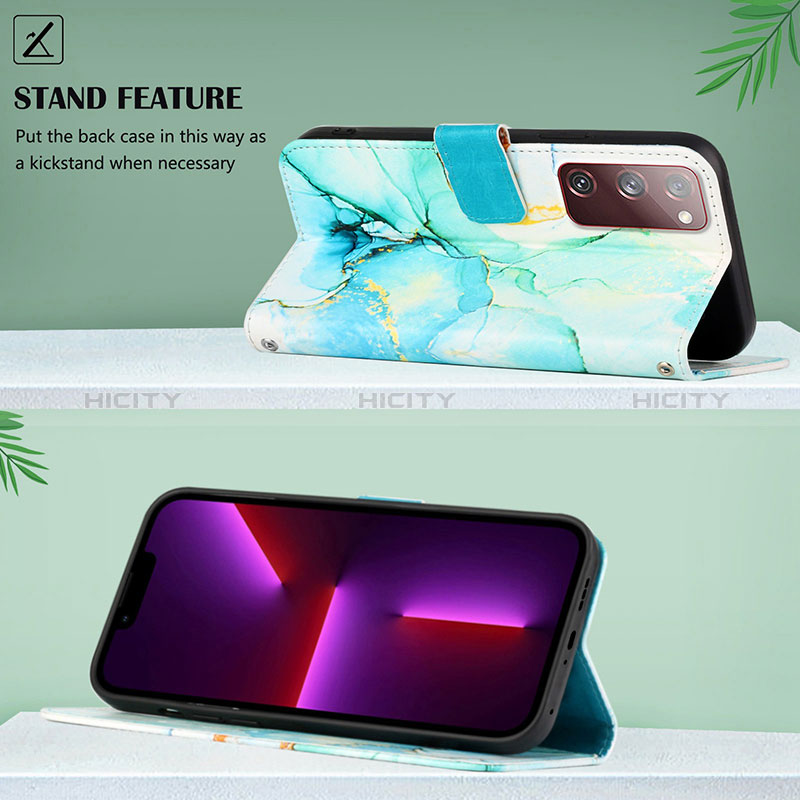 Custodia Portafoglio In Pelle Fantasia Modello Cover con Supporto Y04B per Samsung Galaxy S20 FE 5G