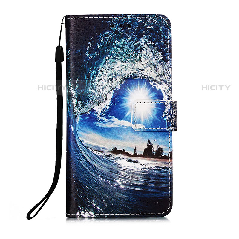 Custodia Portafoglio In Pelle Fantasia Modello Cover con Supporto Y05B per Samsung Galaxy S21 Ultra 5G Blu