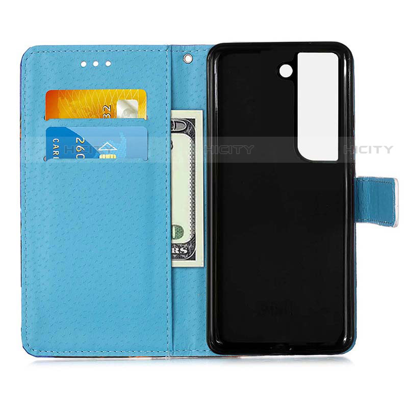 Custodia Portafoglio In Pelle Fantasia Modello Cover con Supporto Y05B per Samsung Galaxy S22 5G