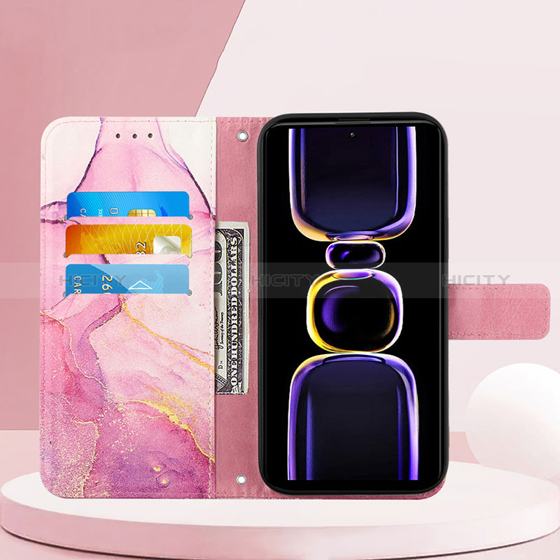 Custodia Portafoglio In Pelle Fantasia Modello Cover con Supporto YB1 per Xiaomi Poco F5 Pro 5G