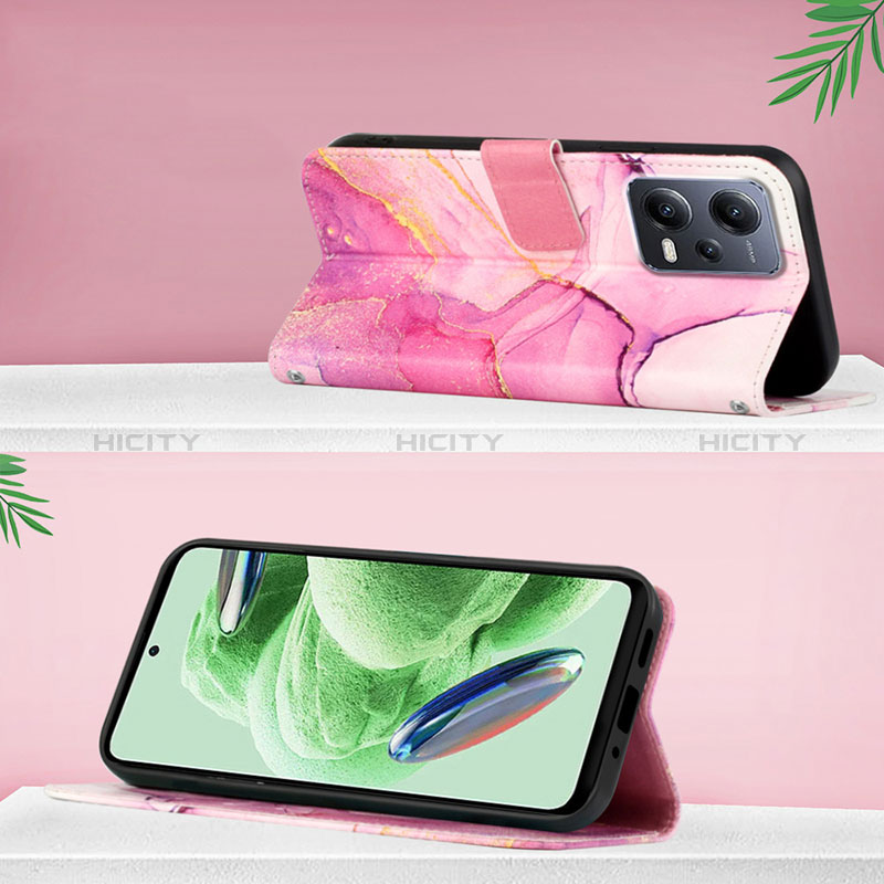 Custodia Portafoglio In Pelle Fantasia Modello Cover con Supporto YB1 per Xiaomi Redmi Note 12 5G