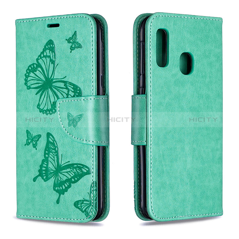 Custodia Portafoglio In Pelle Farfalla Cover con Supporto B01F per Samsung Galaxy A20e