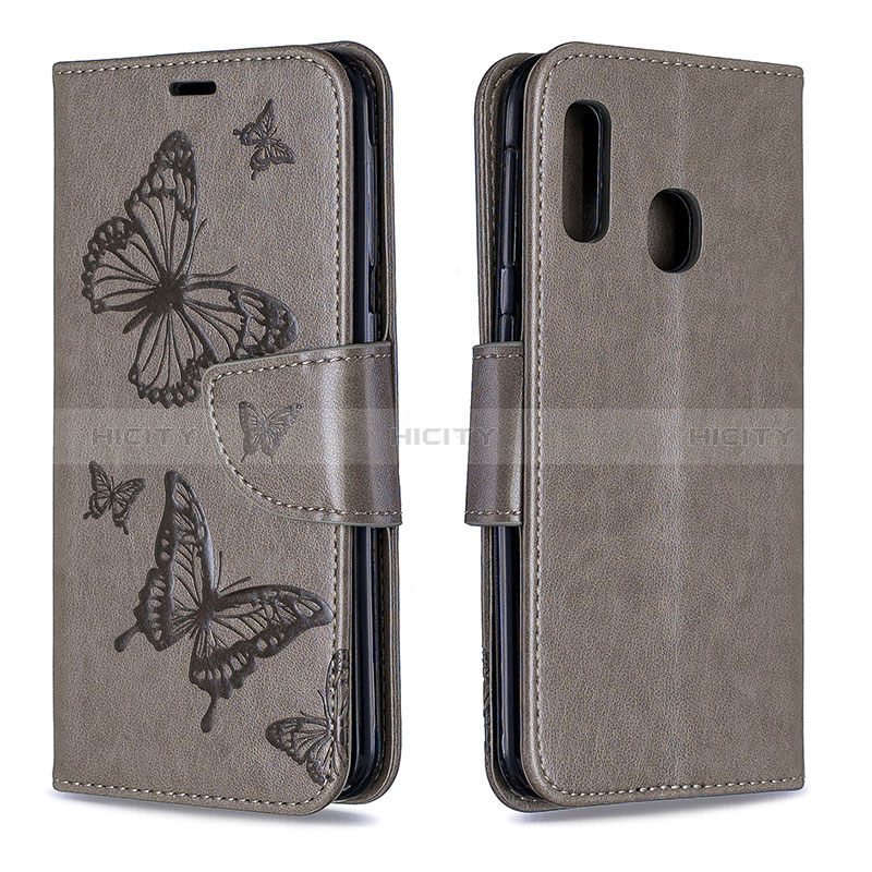 Custodia Portafoglio In Pelle Farfalla Cover con Supporto B01F per Samsung Galaxy A20e