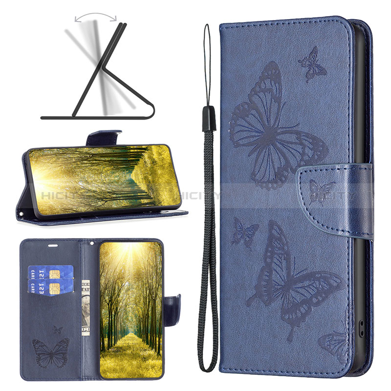 Custodia Portafoglio In Pelle Farfalla Cover con Supporto B01F per Samsung Galaxy M04