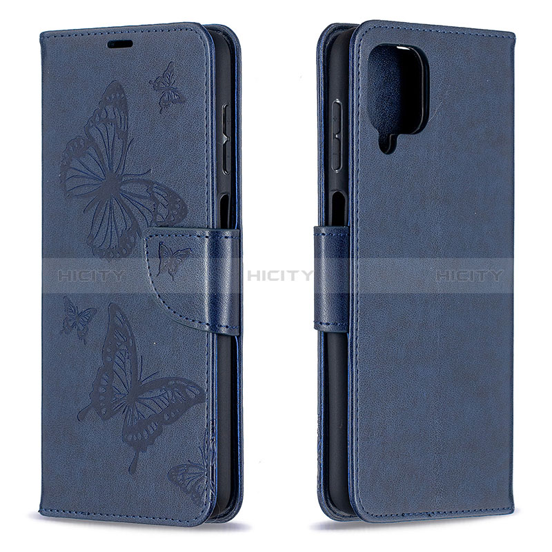 Custodia Portafoglio In Pelle Farfalla Cover con Supporto B01F per Samsung Galaxy M12