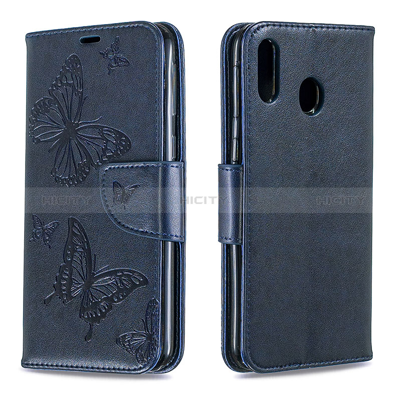 Custodia Portafoglio In Pelle Farfalla Cover con Supporto B01F per Samsung Galaxy M20