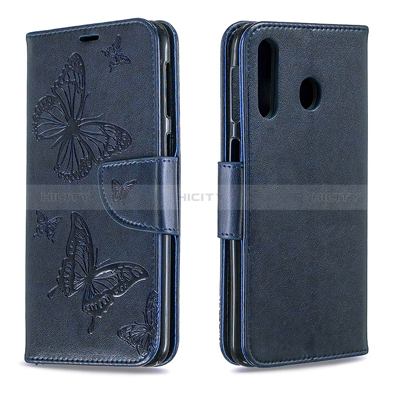 Custodia Portafoglio In Pelle Farfalla Cover con Supporto B01F per Samsung Galaxy M30