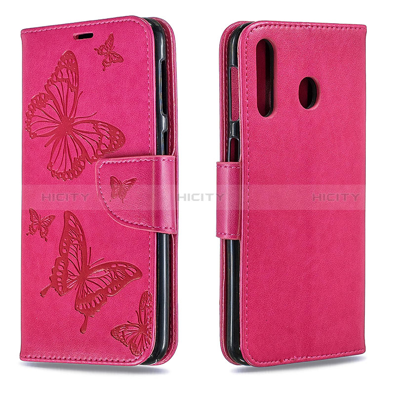 Custodia Portafoglio In Pelle Farfalla Cover con Supporto B01F per Samsung Galaxy M30