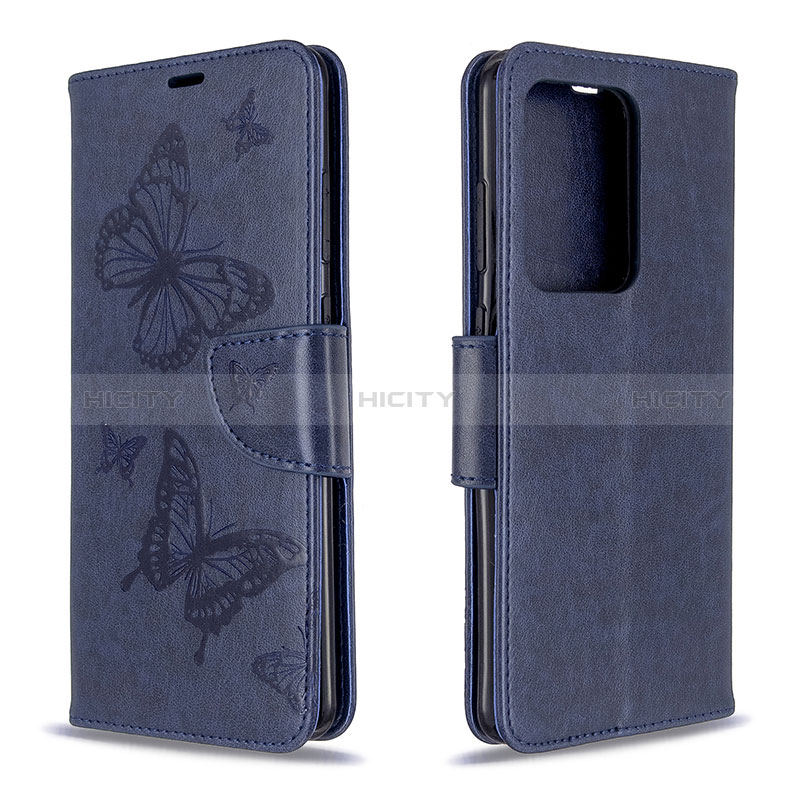 Custodia Portafoglio In Pelle Farfalla Cover con Supporto B01F per Samsung Galaxy S20 Plus Blu