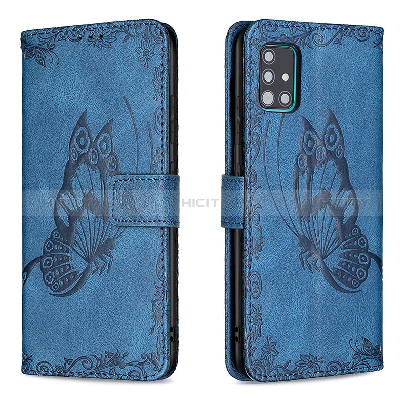 Custodia Portafoglio In Pelle Farfalla Cover con Supporto B02F per Samsung Galaxy A51 5G