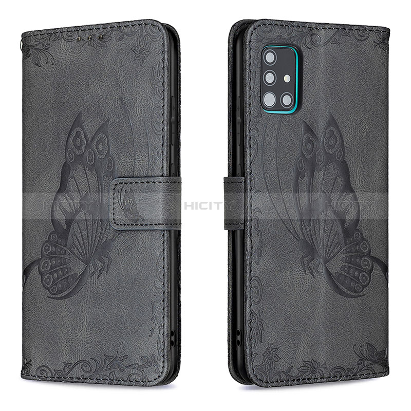Custodia Portafoglio In Pelle Farfalla Cover con Supporto B02F per Samsung Galaxy A51 5G