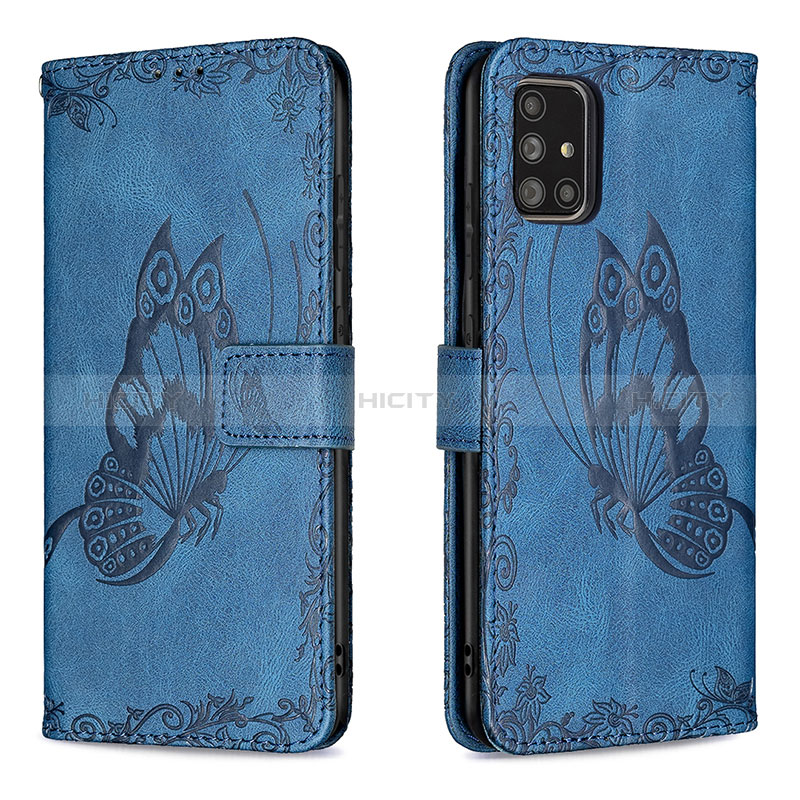 Custodia Portafoglio In Pelle Farfalla Cover con Supporto B02F per Samsung Galaxy A71 5G