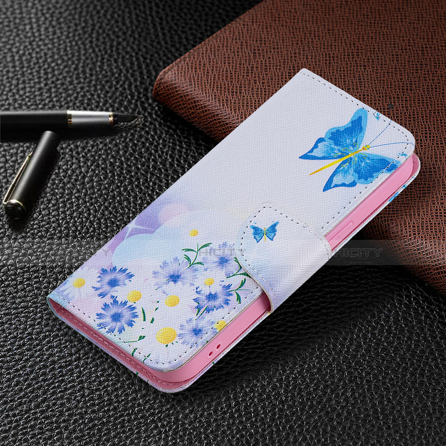 Custodia Portafoglio In Pelle Farfalla Cover con Supporto L02 per Apple iPhone 13 Pro Max Nero