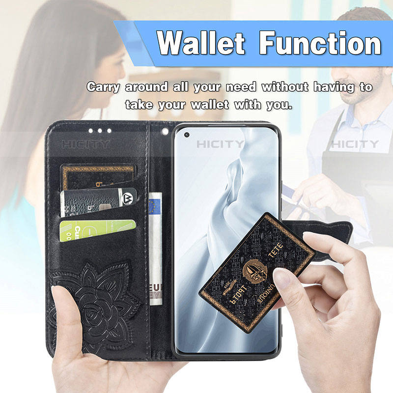 Custodia Portafoglio In Pelle Farfalla Cover con Supporto L02 per Xiaomi Mi 11 Lite 5G