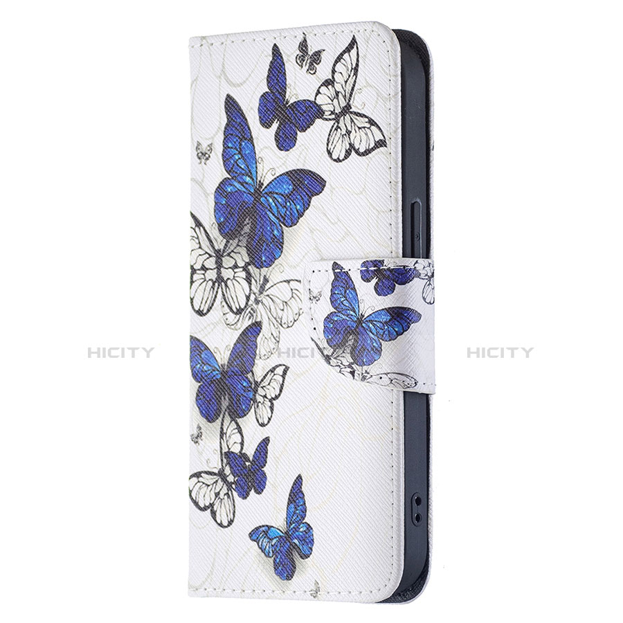 Custodia Portafoglio In Pelle Farfalla Cover con Supporto L07 per Apple iPhone 13 Rosa