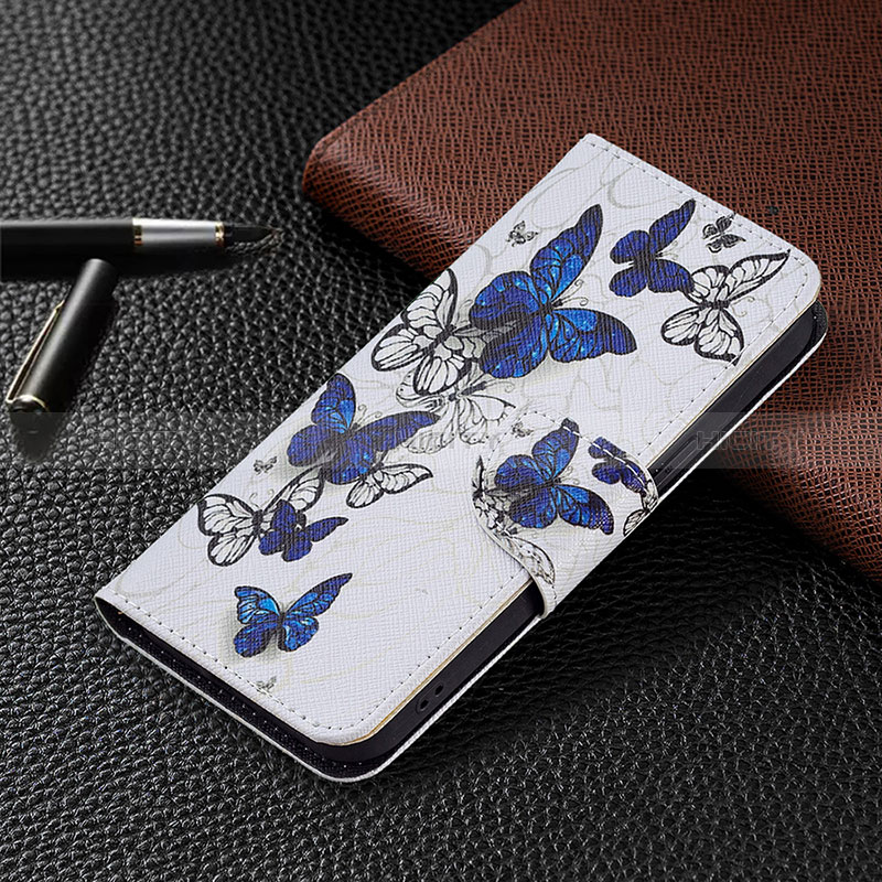 Custodia Portafoglio In Pelle Farfalla Cover con Supporto L07 per Apple iPhone 14 Pro Bianco