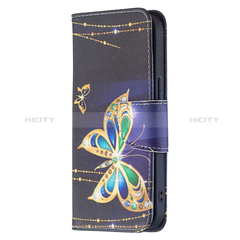 Custodia Portafoglio In Pelle Farfalla Cover con Supporto L07 per Apple iPhone 15 Multicolore