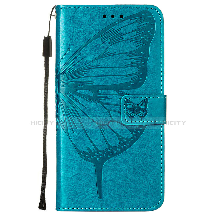 Custodia Portafoglio In Pelle Farfalla Cover con Supporto L10 per Apple iPhone 13 Mini Blu