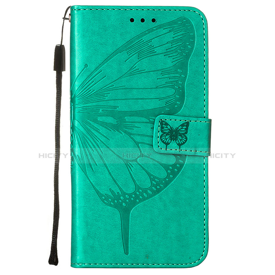 Custodia Portafoglio In Pelle Farfalla Cover con Supporto L10 per Apple iPhone 13 Mini Verde