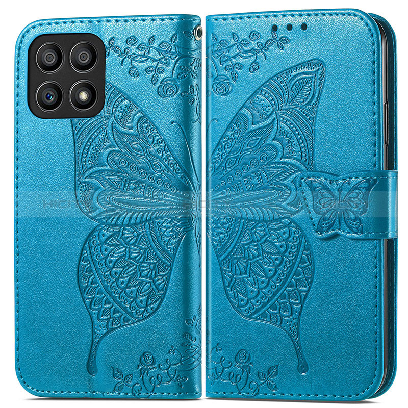 Custodia Portafoglio In Pelle Farfalla Cover con Supporto per Huawei Honor X30i