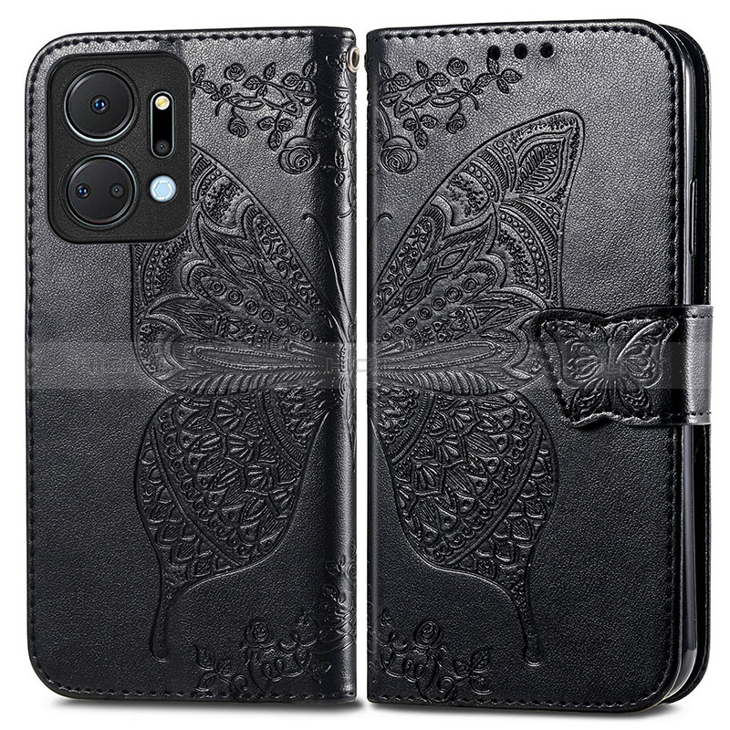Custodia Portafoglio In Pelle Farfalla Cover con Supporto per Huawei Honor X7a