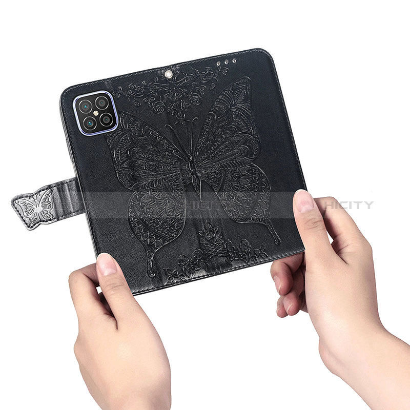 Custodia Portafoglio In Pelle Farfalla Cover con Supporto per Huawei Nova 8 SE 4G