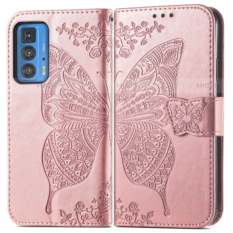 Custodia Portafoglio In Pelle Farfalla Cover con Supporto per Motorola Moto Edge S Pro 5G