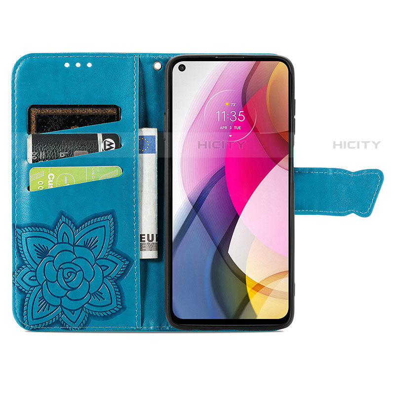 Custodia Portafoglio In Pelle Farfalla Cover con Supporto per Motorola Moto G Stylus (2021)