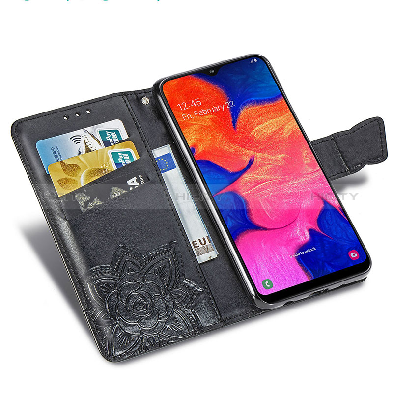 Custodia Portafoglio In Pelle Farfalla Cover con Supporto per Samsung Galaxy A10