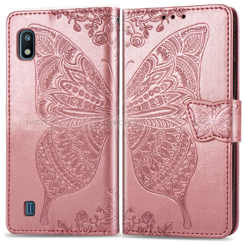 Custodia Portafoglio In Pelle Farfalla Cover con Supporto per Samsung Galaxy A10