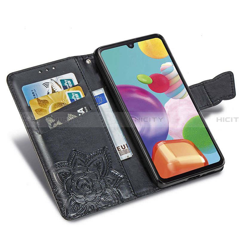 Custodia Portafoglio In Pelle Farfalla Cover con Supporto per Samsung Galaxy A41 SC-41A