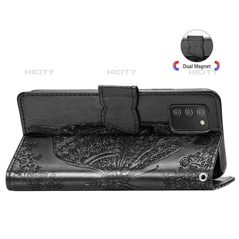 Custodia Portafoglio In Pelle Farfalla Cover con Supporto per Samsung Galaxy M02s
