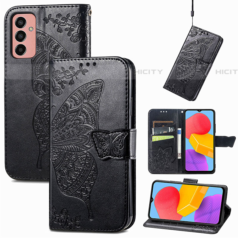 Custodia Portafoglio In Pelle Farfalla Cover con Supporto per Samsung Galaxy M13 4G