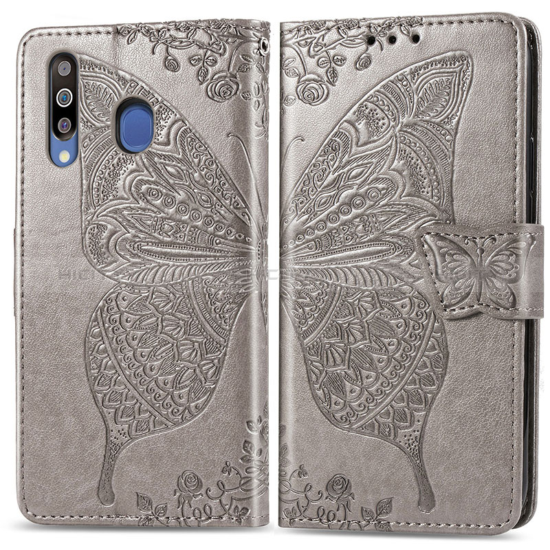 Custodia Portafoglio In Pelle Farfalla Cover con Supporto per Samsung Galaxy M30