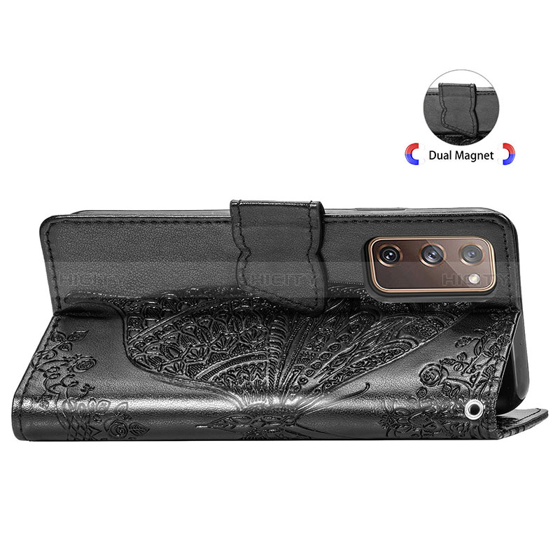 Custodia Portafoglio In Pelle Farfalla Cover con Supporto per Samsung Galaxy S20 FE (2022) 5G