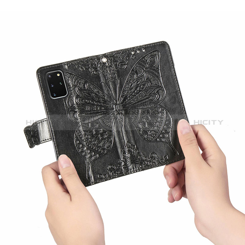 Custodia Portafoglio In Pelle Farfalla Cover con Supporto per Samsung Galaxy S20 Plus