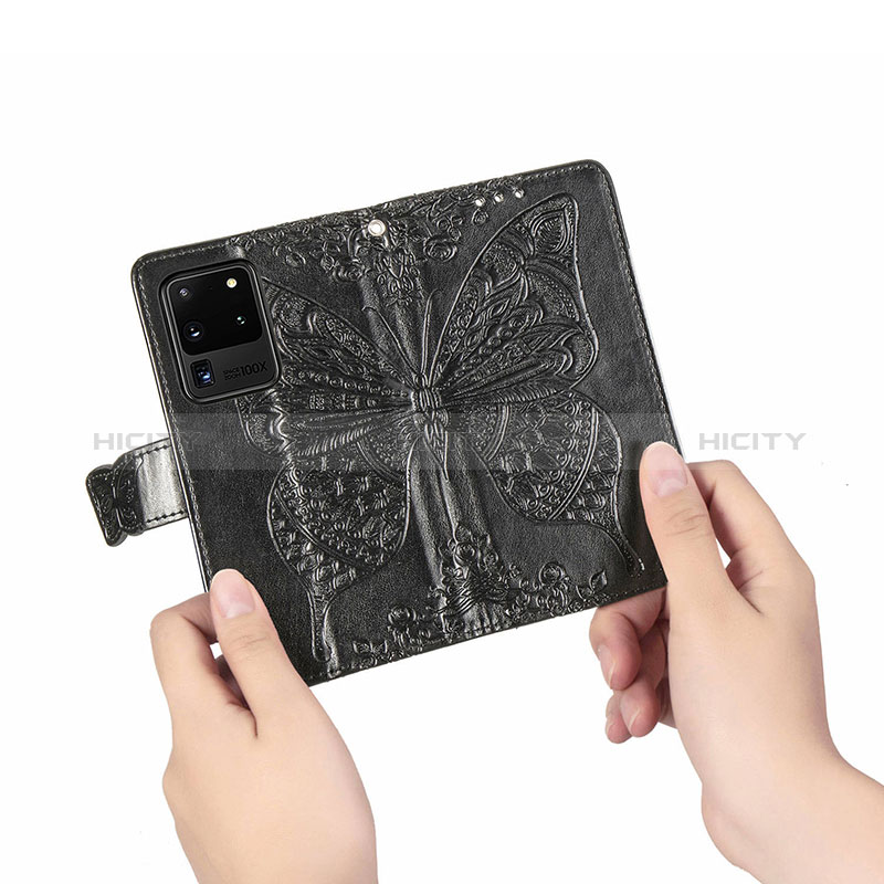 Custodia Portafoglio In Pelle Farfalla Cover con Supporto per Samsung Galaxy S20 Ultra 5G