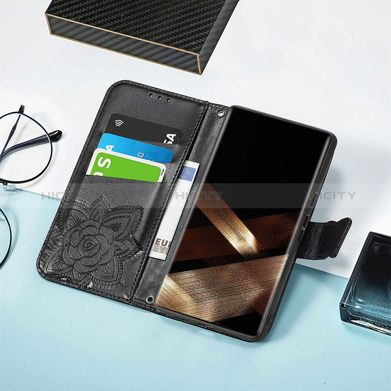 Custodia Portafoglio In Pelle Farfalla Cover con Supporto per Samsung Galaxy S24 Ultra 5G